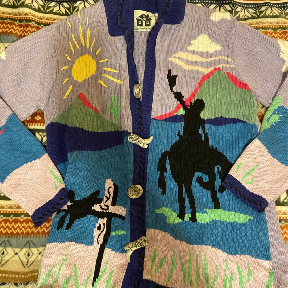 Storybook knits cowboy cardigan! 💘